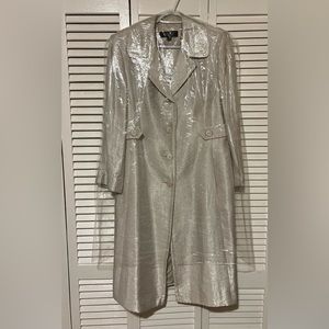 Silver lightweight trench coat